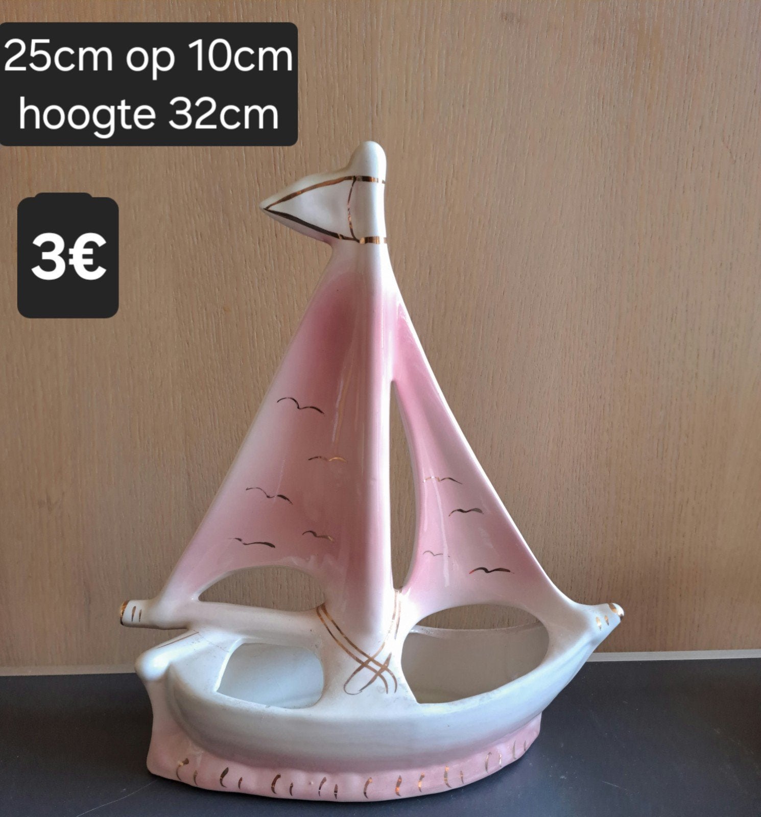 vintage beeld boot, Ophalen of Verzenden