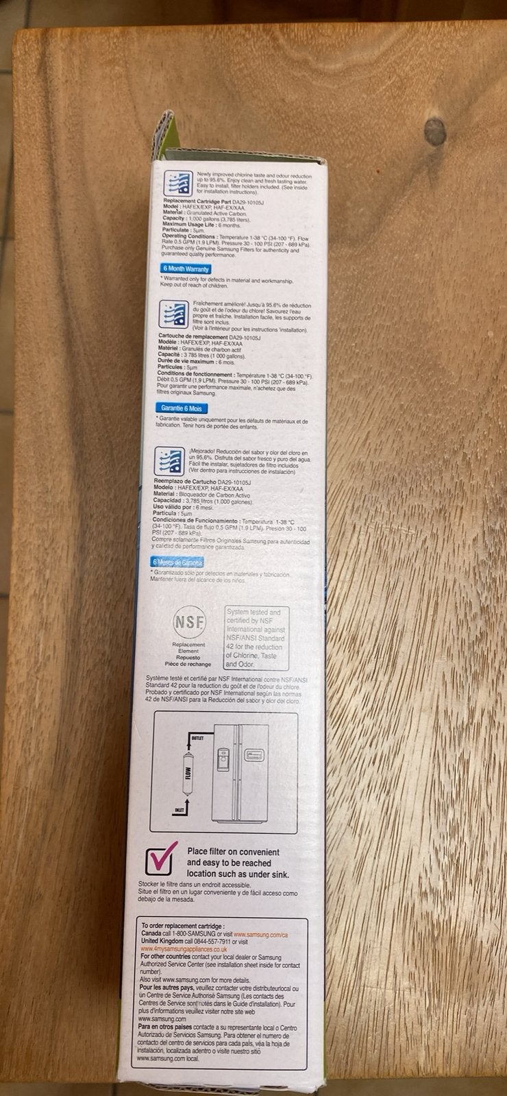 Filtre à eau pour réfrigérateur SAMSUNG, Electroménager, Enlèvement, Neuf