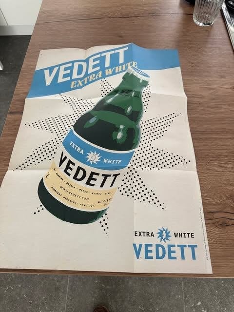 Vedett extra white folder, Verzamelen, Biermerken, Ophalen of Verzenden, Zo goed als nieuw, Overige typen, Overige merken