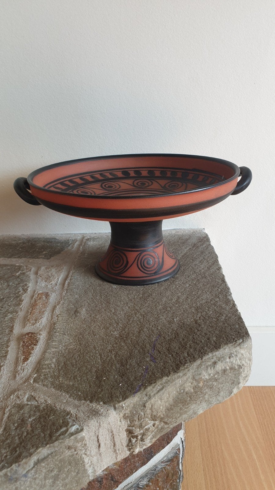 jaren ´50 handgeschilderde kylix, Ophalen of Verzenden