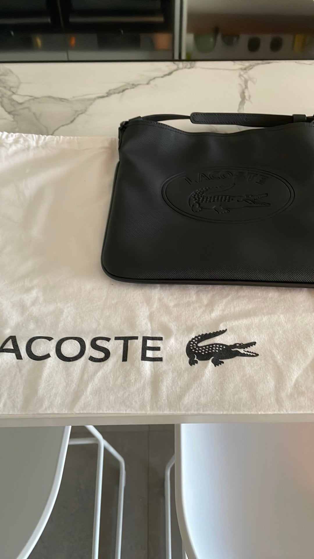 Schoudertas Lacoste, Ophalen of Verzenden, Gebruikt, Zwart, Overige merken