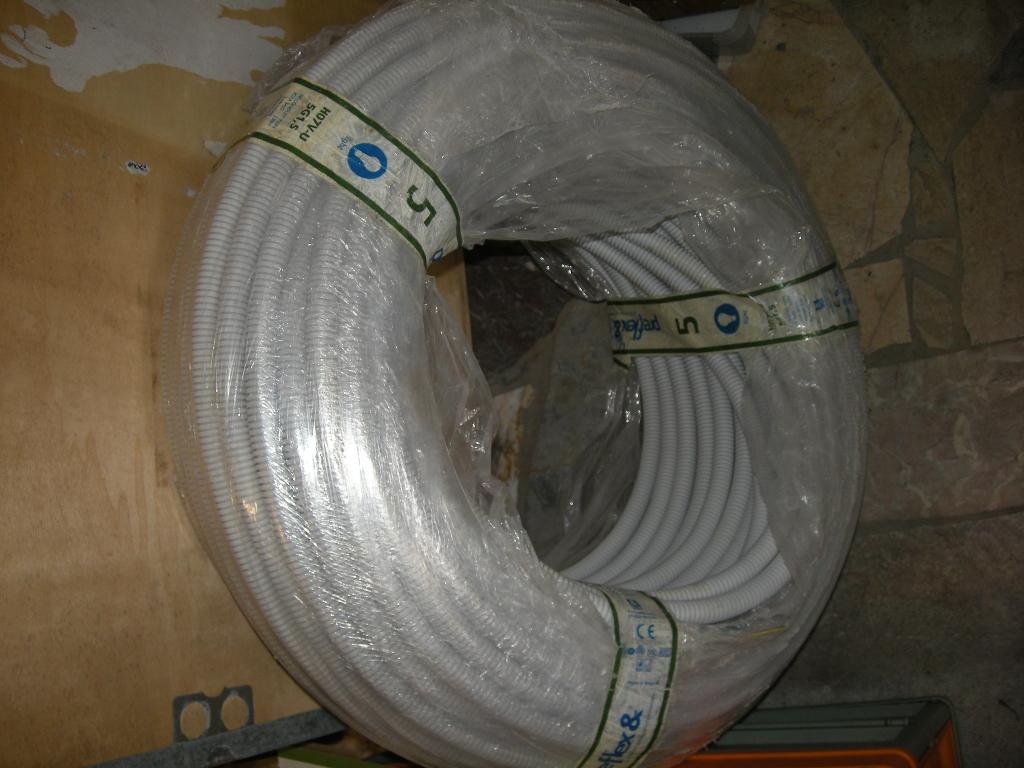 Preflex - flexibele buis Ø16mm met VOB 5G1,5mm² - 50m, Doe-het-zelf en Bouw, Elektriciteit en Kabels, Ophalen, Nieuw, Kabel of Snoer