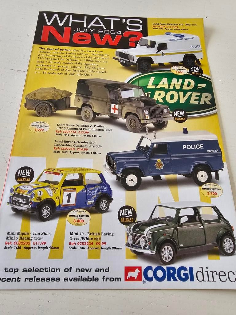 Set de voitures Corgi Land Rover Defender et Mini à partir d, Enlèvement ou Envoi
