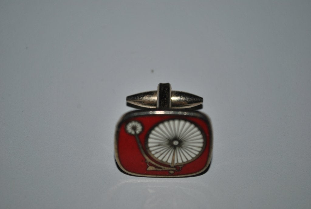 Bouton manchette Gilt/Bicyclette, Handtassen en Accessoires, Manchetknopen, Ophalen of Verzenden, Gebruikt