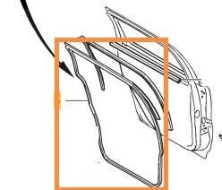Volvo Rubber portier op deur v70 XC70 links achter  V70 P26,, Enlèvement ou Envoi, Neuf, Volvo