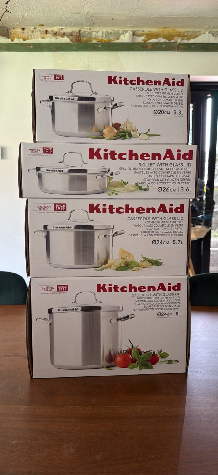 Nieuwe KitchenAid pannenset – ongeopend in doos, Ophalen, Nieuw, Pannenset