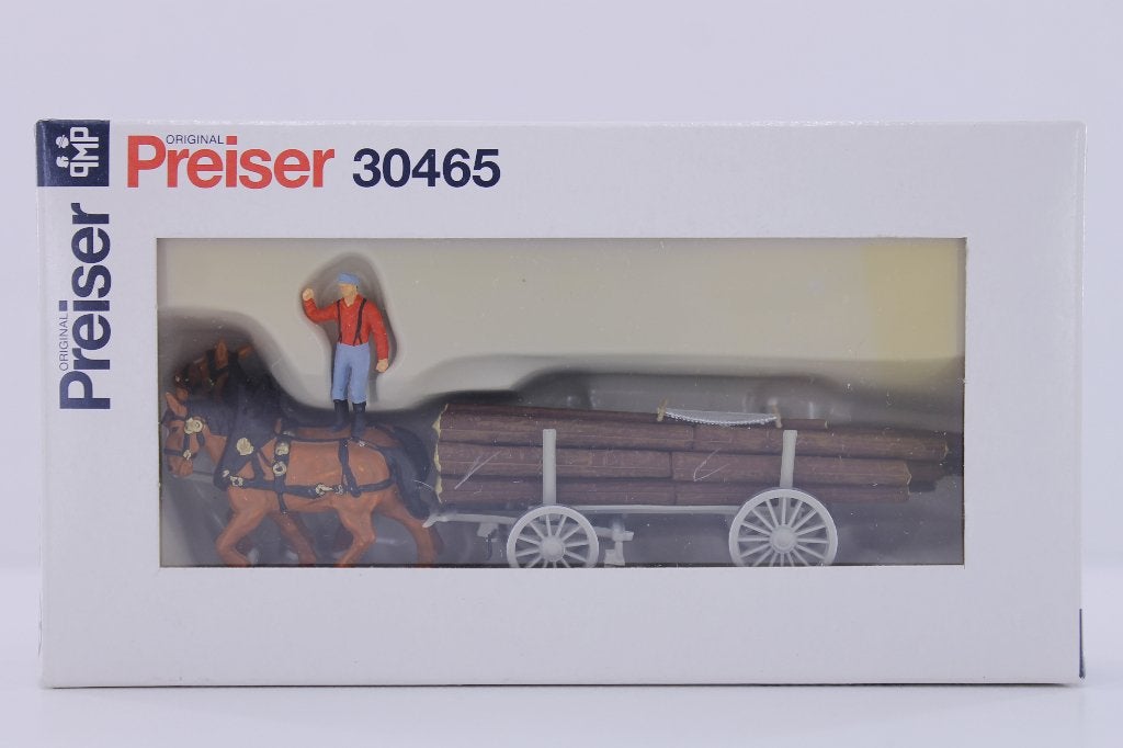 Preiser 1/87 paard met kar (3 sets, €15/set), Overige merken, Gelijkstroom of Wisselstroom, Overige typen, Nieuw