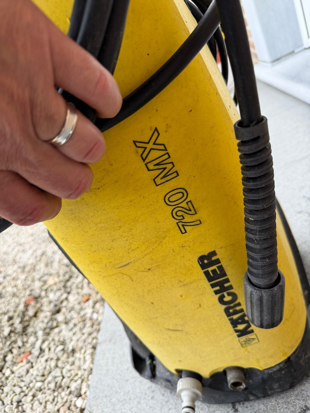 Karcher 720MX + accessoires divers, Enlèvement, Utilisé, Électrique, Avec arrêt et démarrage automatiques