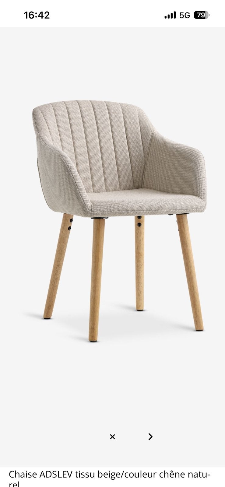 Chaises Adslev, Huis en Inrichting, Ophalen, Zo goed als nieuw, Stof
