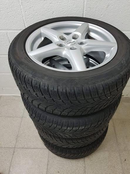 Set van 4 alu-velgen + Winterbanden, Auto-onderdelen, Ophalen, Gebruikt, Velg(en), 16 inch