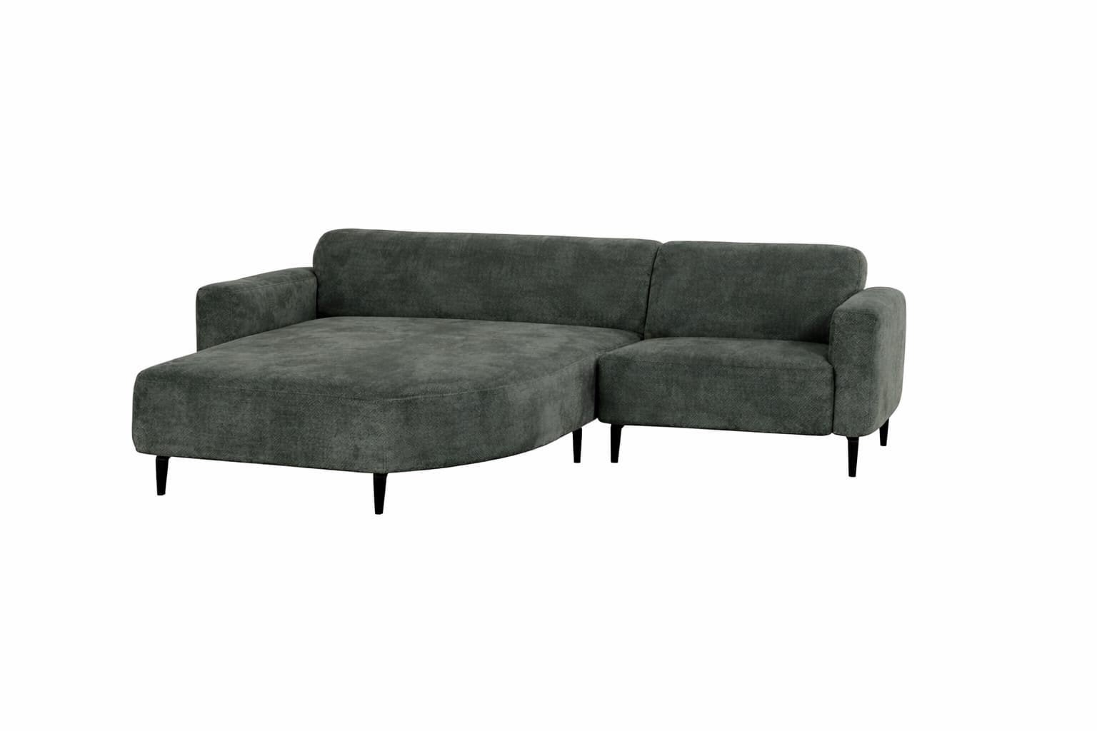 4p zetel met brede chaise longue - NIEUW  - Zetel uit weba, Ophalen, Stof