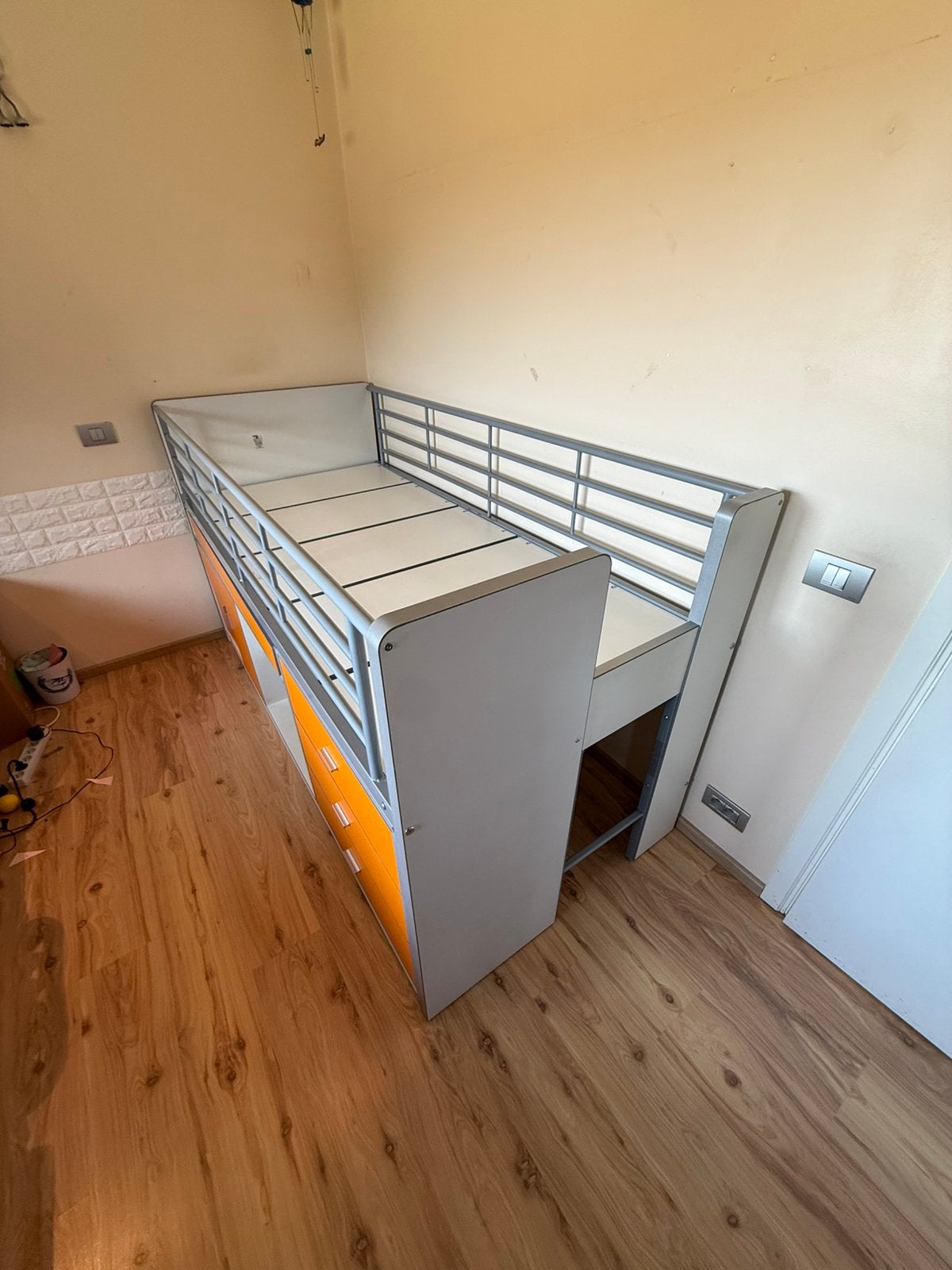 Halfhoogslaper met uitschuifbare bureau, Ophalen, Gebruikt, Halfhoogslaper