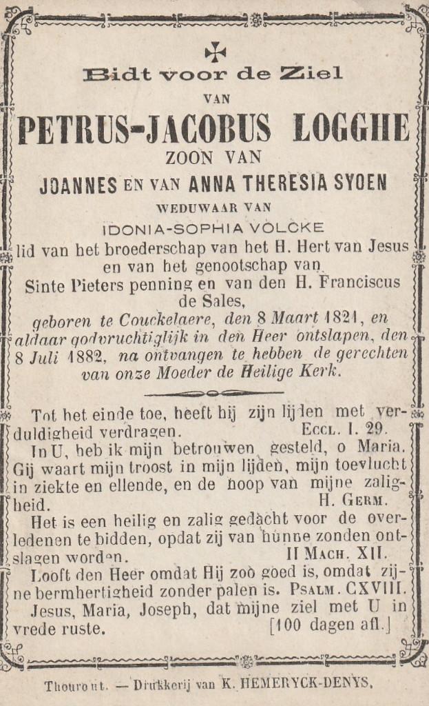 Carte de prière Koekelare, Envoi, Image pieuse