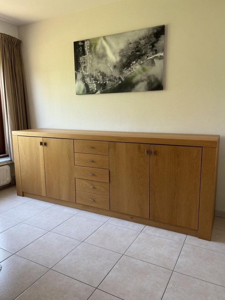 Kwalitatieve eiken meubelset "Volendam" Complete woonkamer!, Ophalen, Zo goed als nieuw, Tijdloos
