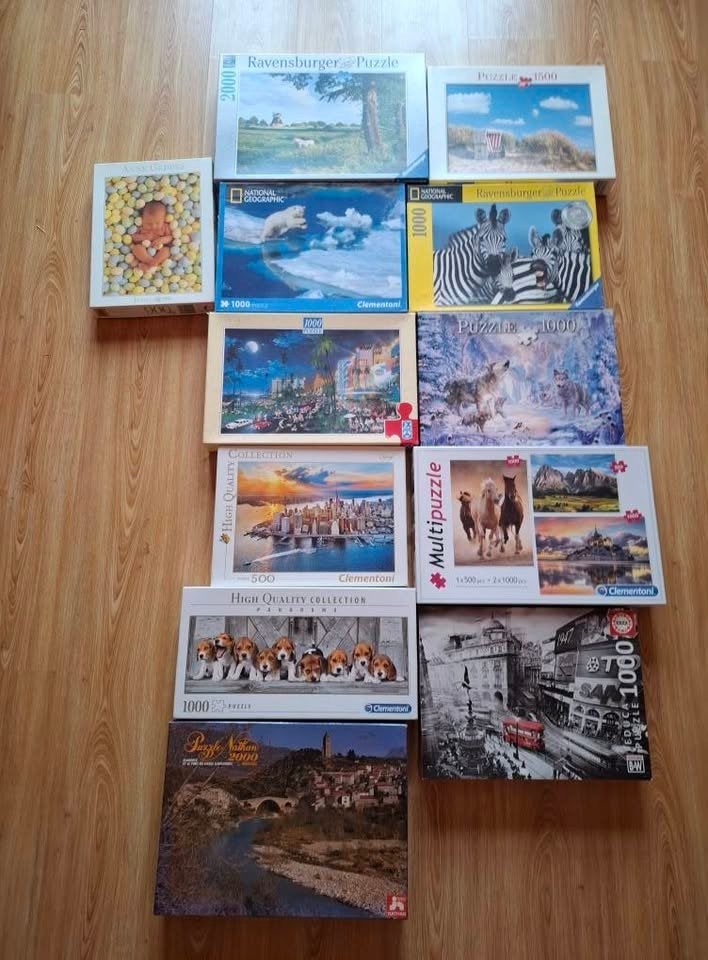 Lot de 12 puzzles de 500 à 2000 pièces.  voir description, Enlèvement