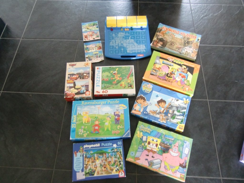 Puzzels en spellen., Enfants & Bébés, Enlèvement ou Envoi, Plus de 50 pièces, Comme neuf, 4 à 6 ans