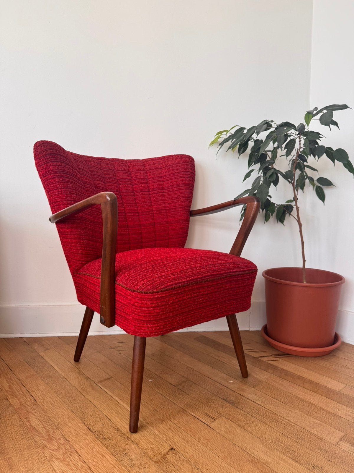 Cocktailstoel, Huis en Inrichting, Fauteuils, Zo goed als nieuw, Hout, Stof, 50 tot 75 cm, Minder dan 75 cm, Ophalen