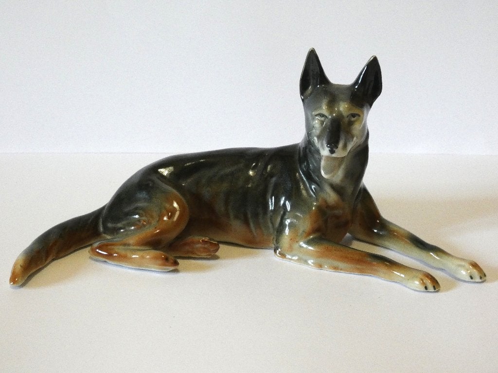 Herdershond Gräfenthal - 1920, Overige onderwerpen, Geglazuurd, Minder dan 20 cm, Art deco