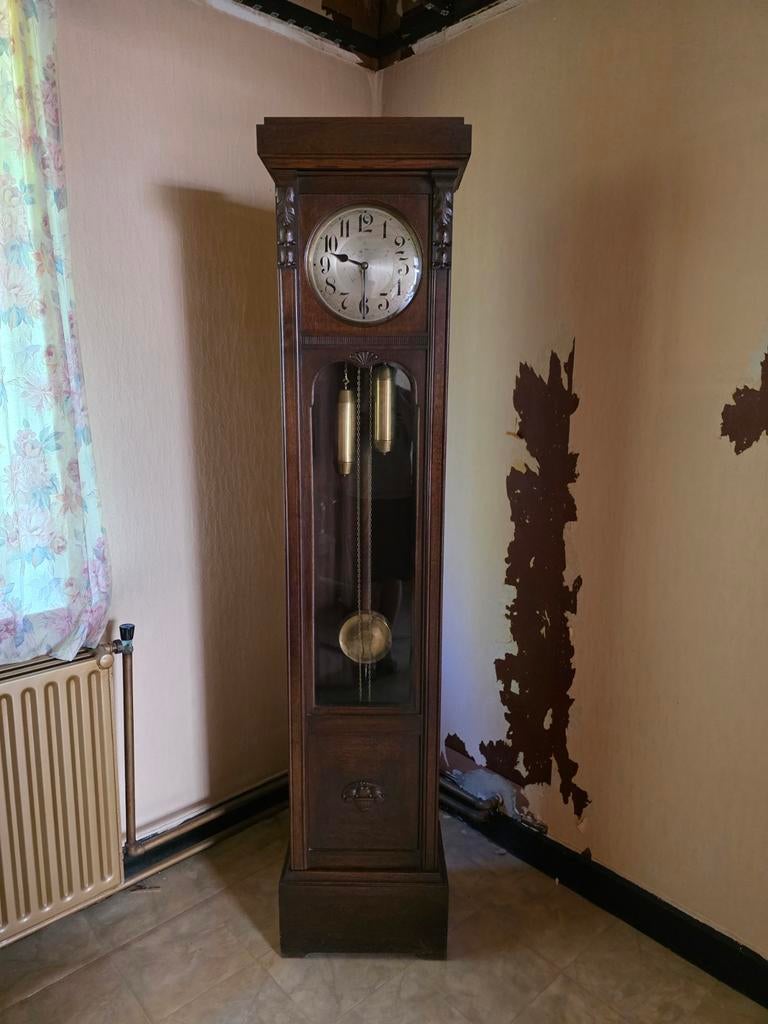 Junghans - Antieke staande klok / regulateur – ca. 1920–1940, Antiek en Kunst, Antiek | Klokken, Ophalen