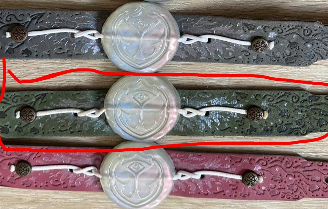 Cherche tomorrowland bracelet, Handtassen en Accessoires, Horloges | Kinderen, Ophalen, Zo goed als nieuw, Groen