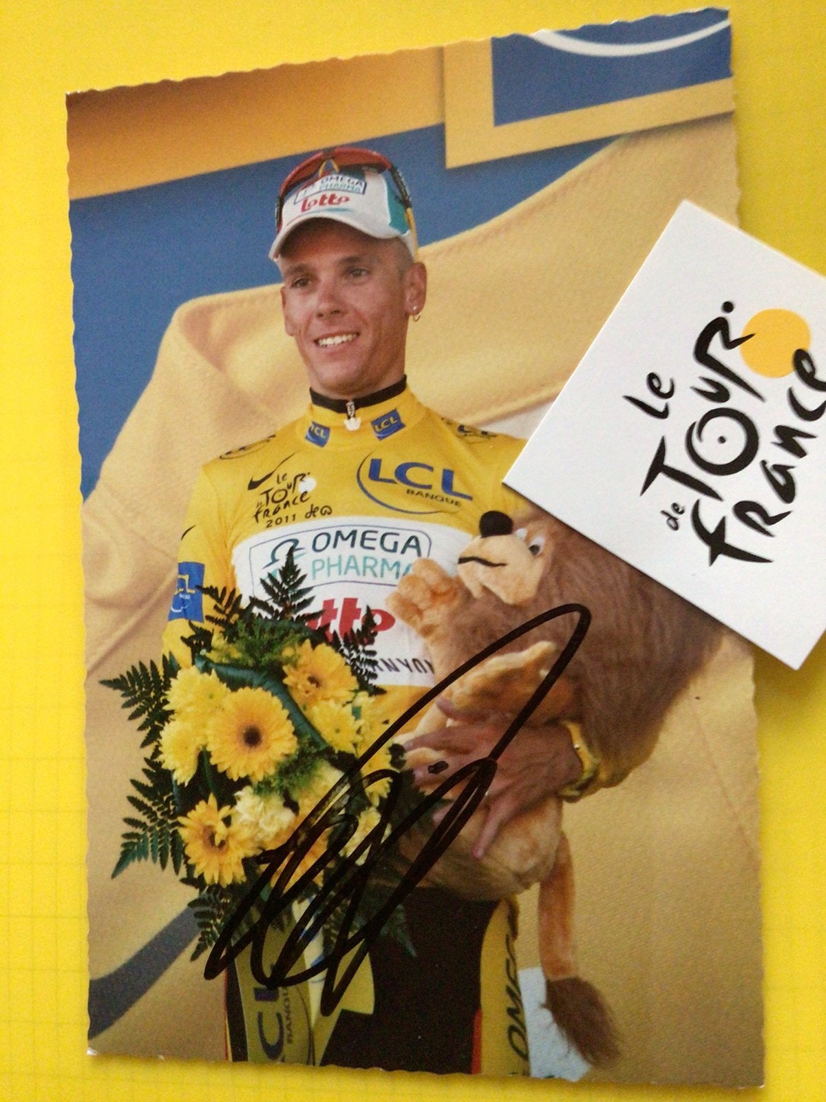 Wielerkaart tour de france philippe gilbert signe, Envoi