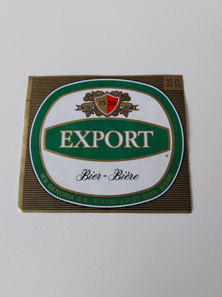 Étiquette de bière Export Dendria Aalst De Gheest, Enlèvement ou Envoi, Utilisé
