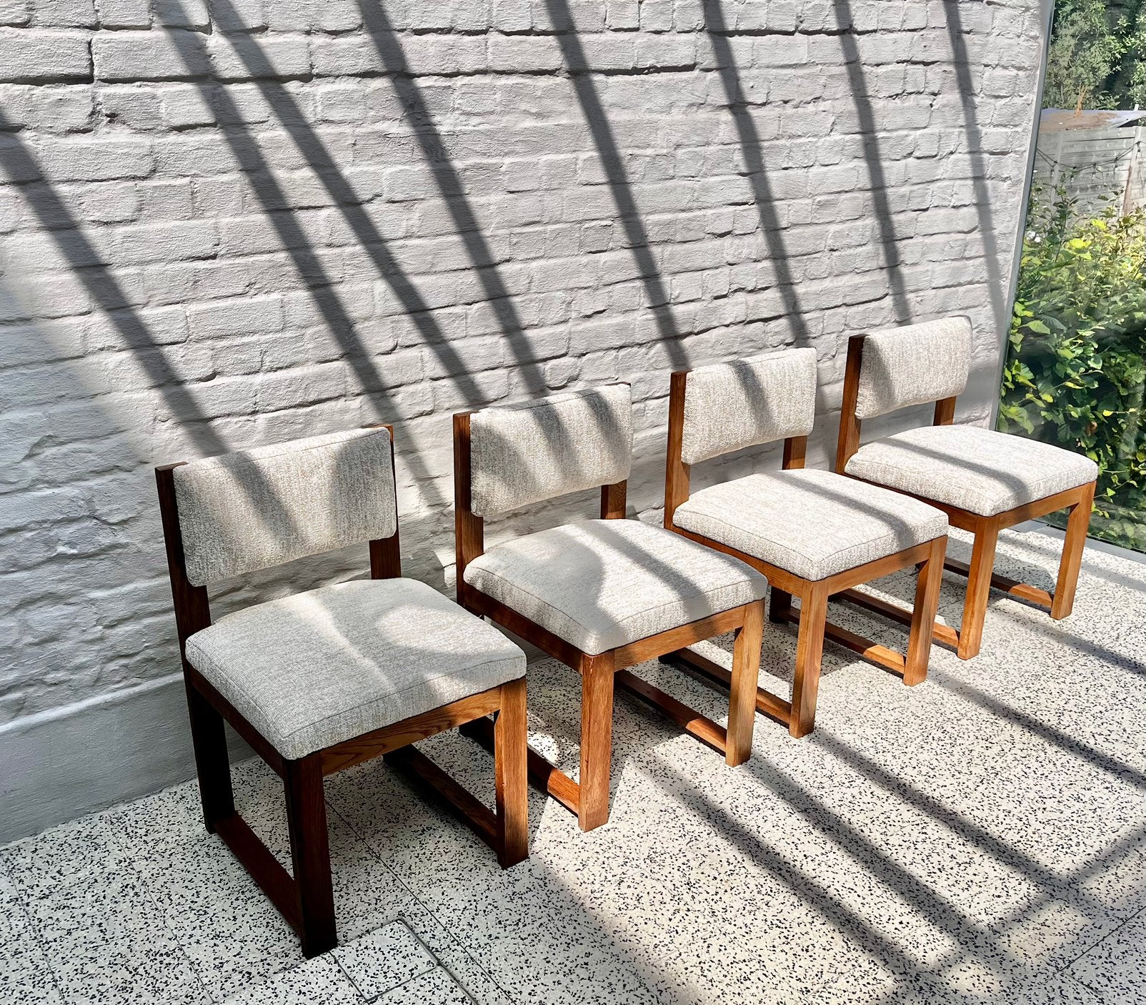 Vintage 1970s eetkamerstoelen, Enlèvement, Bois, Quatre