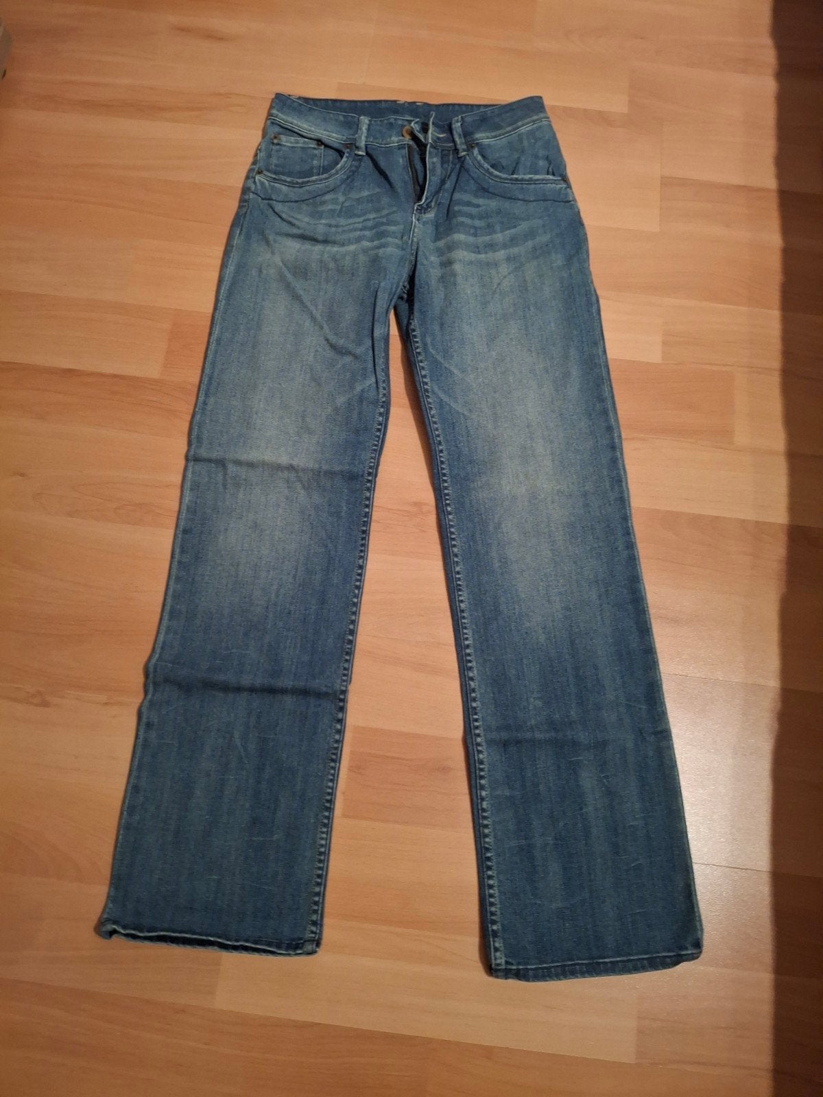 Blauwe jeansbroek maat 38, Ophalen, Zo goed als nieuw, Blauw