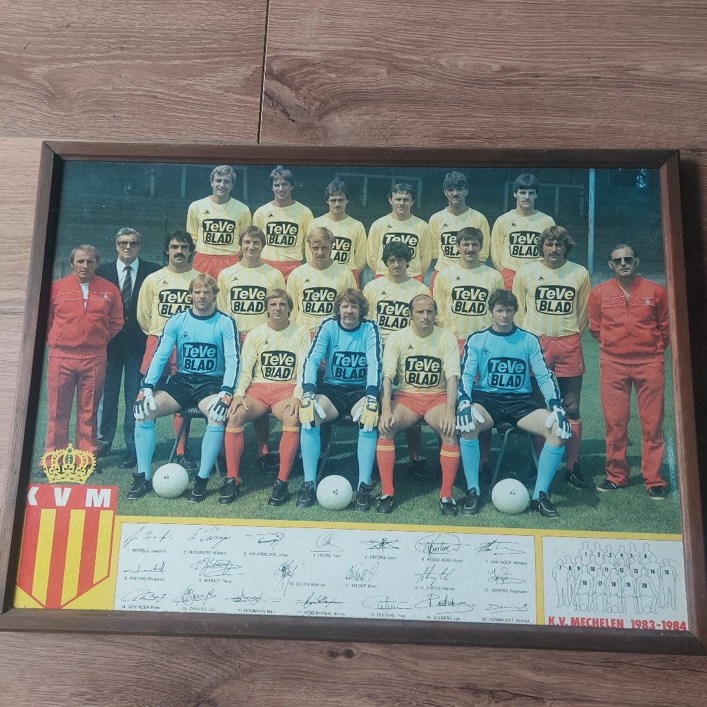 Poster kv mechelen 1983- 1984, Collections, Posters & Affiches, Enlèvement ou Envoi, Comme neuf, Sport