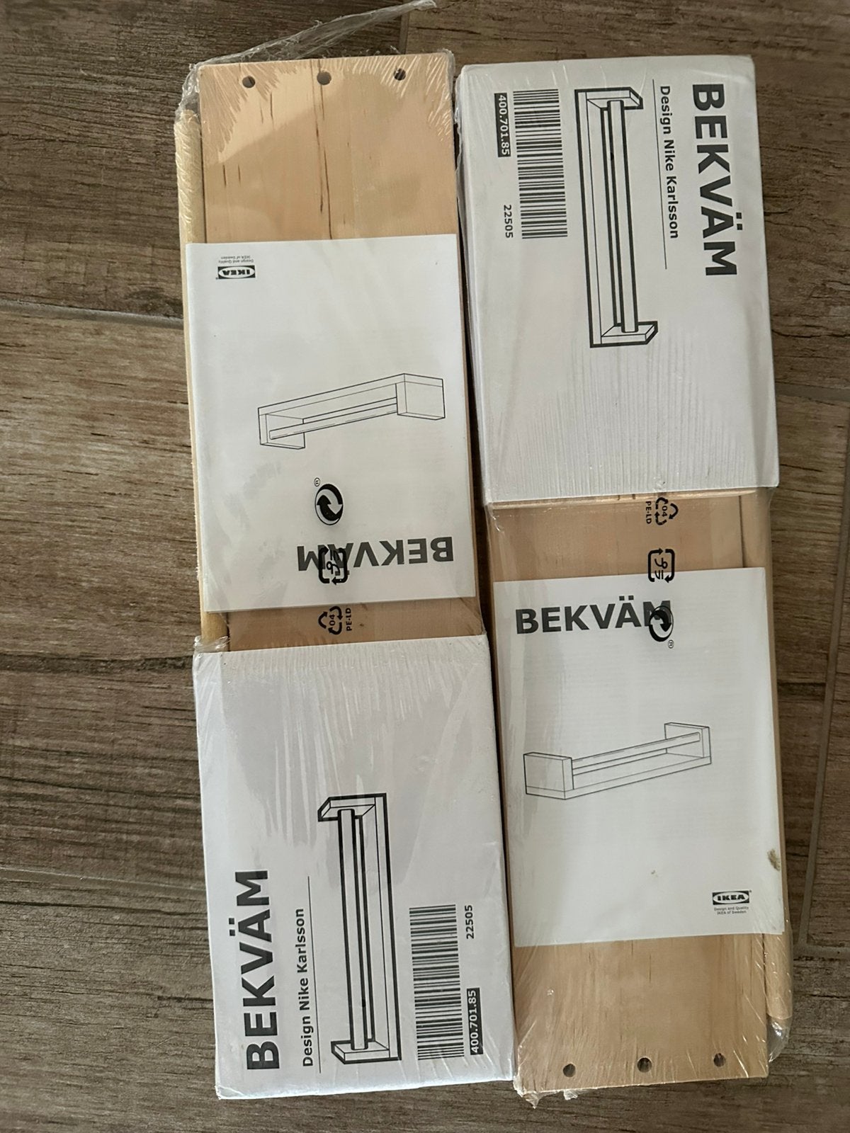 Bekvam kruidenrekje. Nog nieuw 2 st, Ophalen, Nieuw, Hout, IKEA