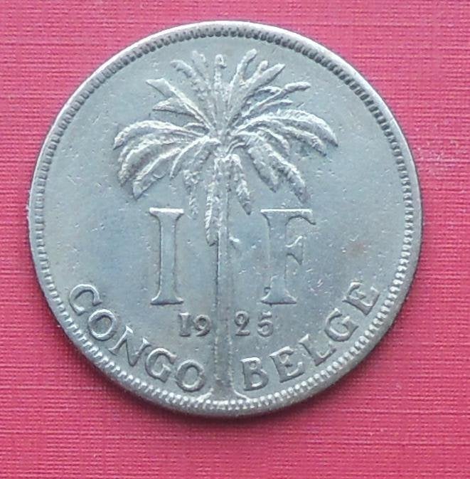 1925 1 franc Congo 01, Timbres & Monnaies, Envoi, Métal, Monnaie en vrac