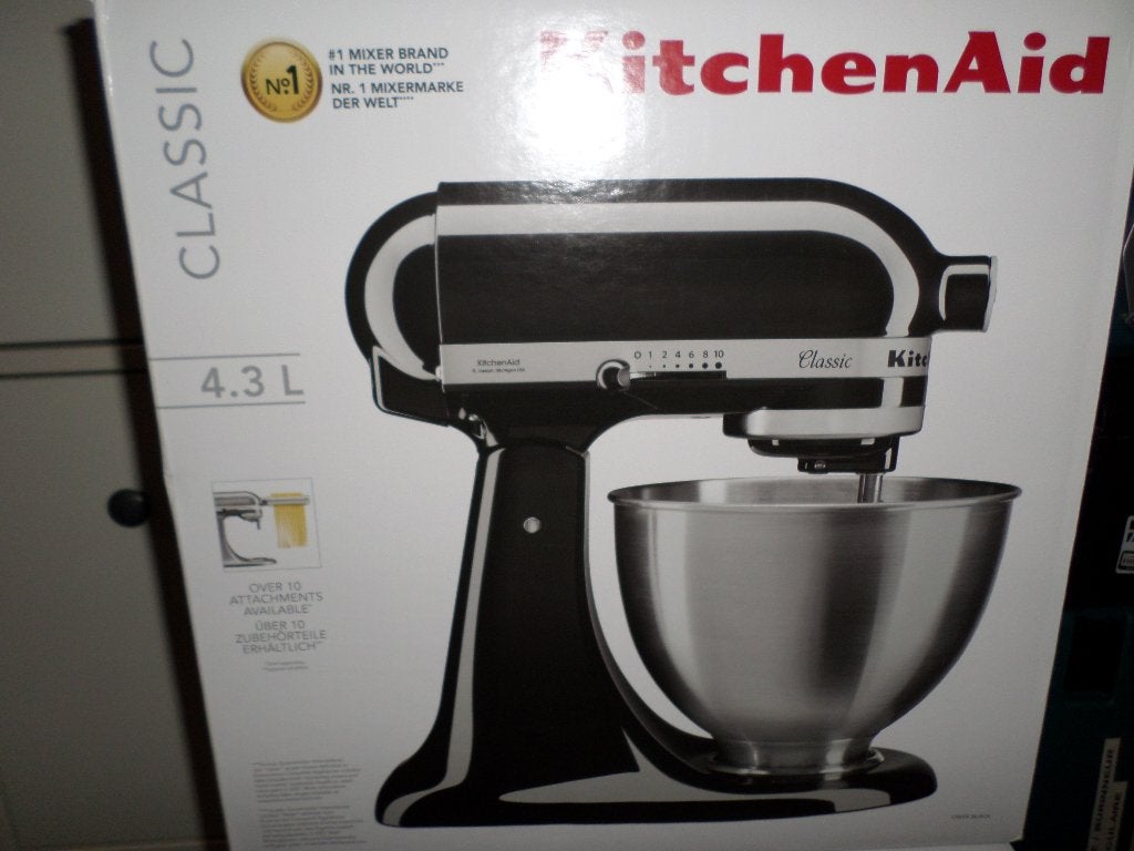 KITCHENAID CLASSIC 5K45SSEOB NOIR ''''' NEUF ''''', Neuf, Résiste au lave-vaisselle, Enlèvement, 4 litres ou plus