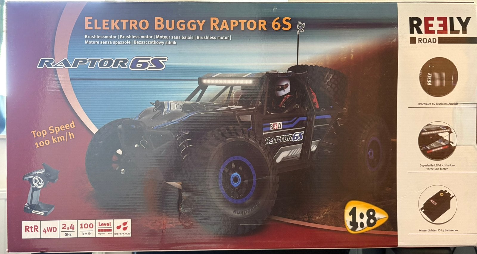 RC Reely Raptor 6S met extra chasis enz…, Hobby en Vrije tijd, Ophalen, Zo goed als nieuw, Motor