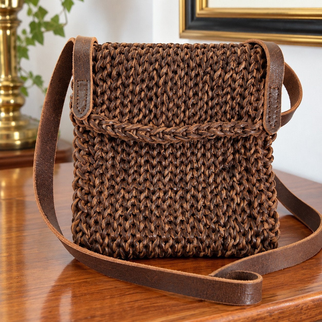 sac à bandoulière bohème vintage, Enlèvement ou Envoi, Brun