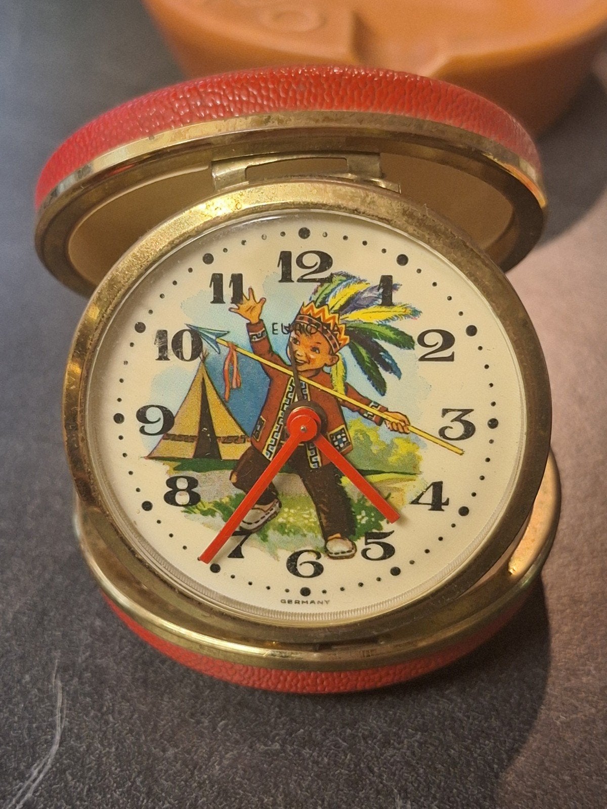 Reveil de voyage petit indien europa vintage . Fonctionne, Collections, Enlèvement ou Envoi