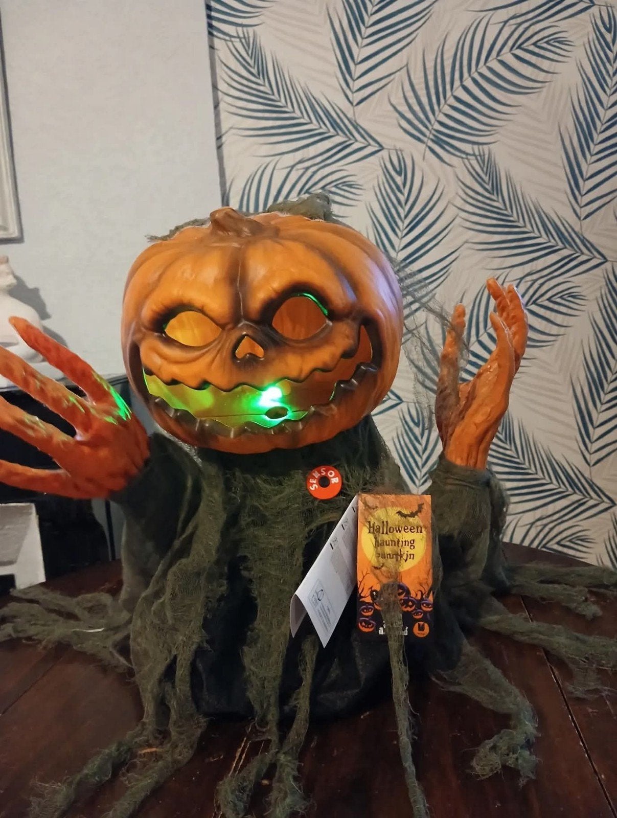 Citrouille Halloween Animée Lumineuse avec  Détecteur, Enlèvement ou Envoi, Neuf, Article de fête