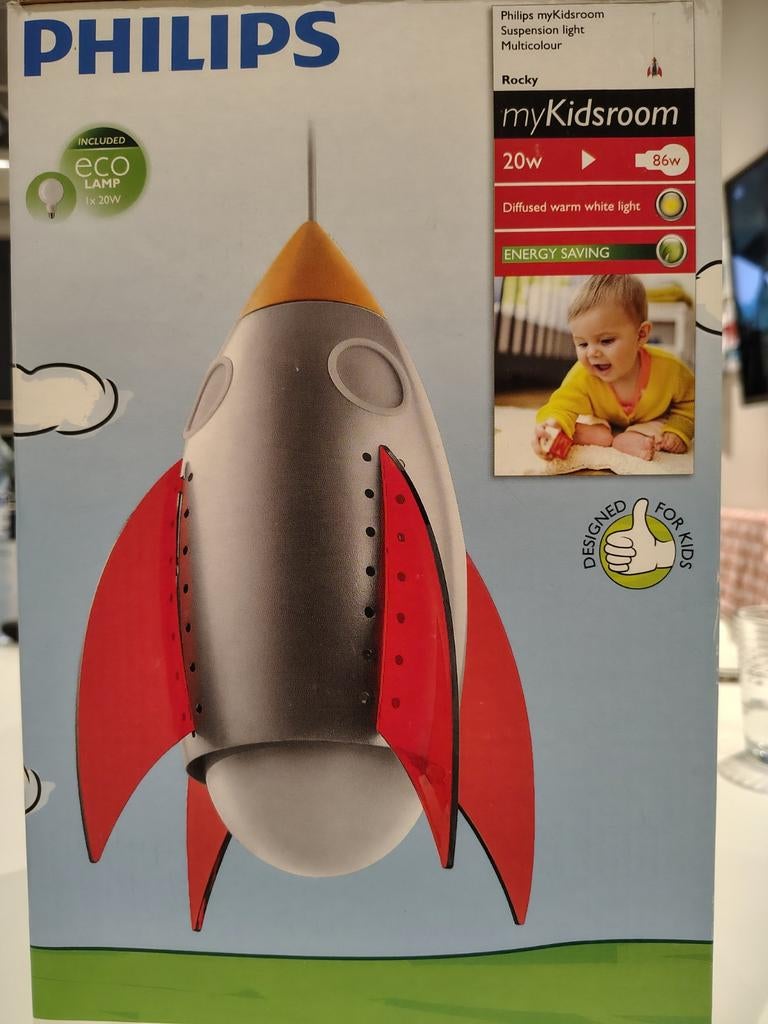 Raket luster Philips voor kinderkamer, Ophalen