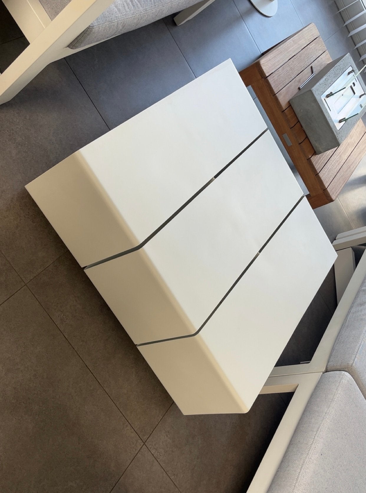 Table de jardin Gloster, Jardin & Terrasse, Enlèvement, Comme neuf, Carré, Aluminium
