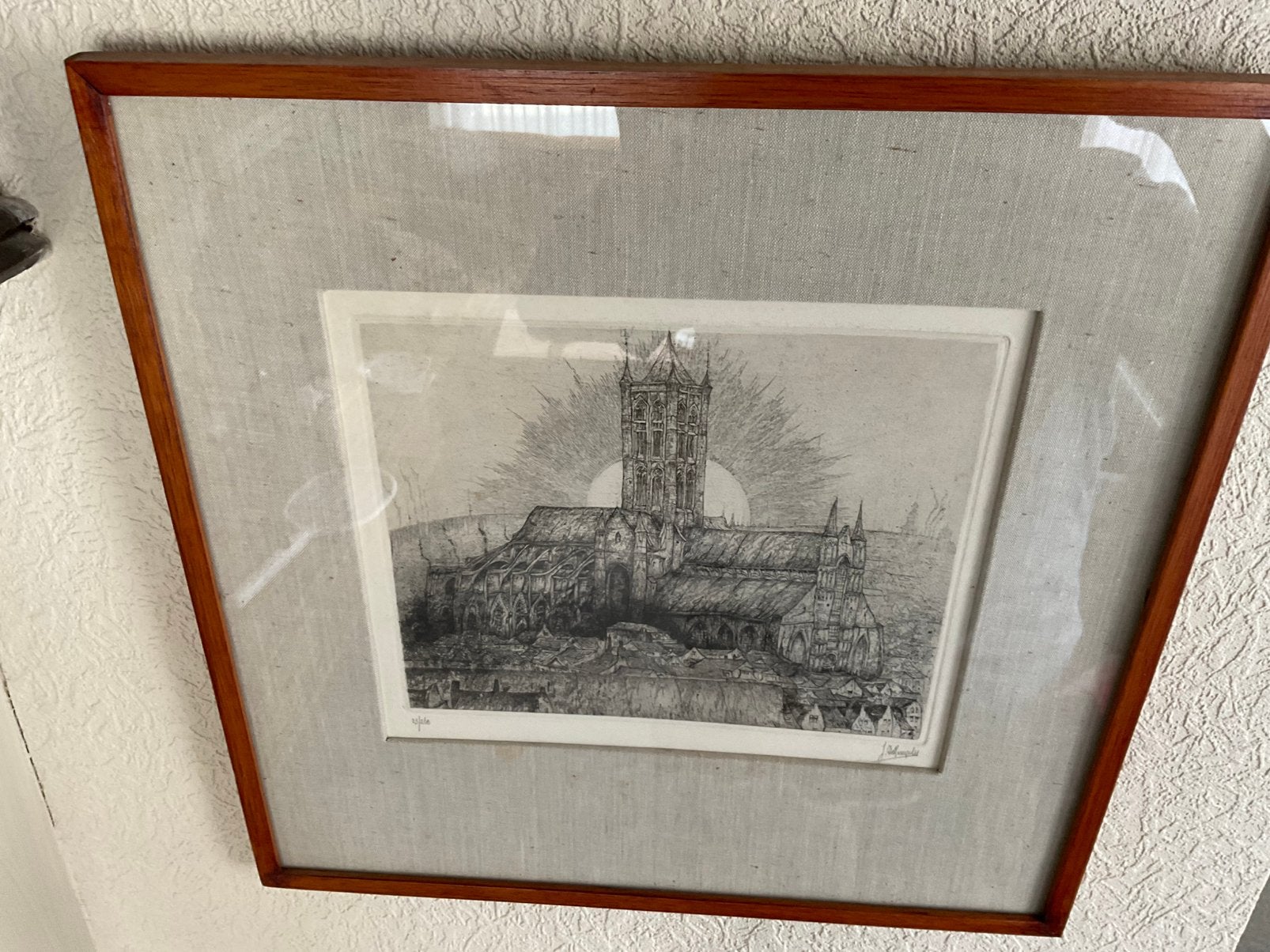 Jules de Bruycker 37,5 op 37,5 cm ,ets 24 op 21 cm, Enlèvement, Eau-forte