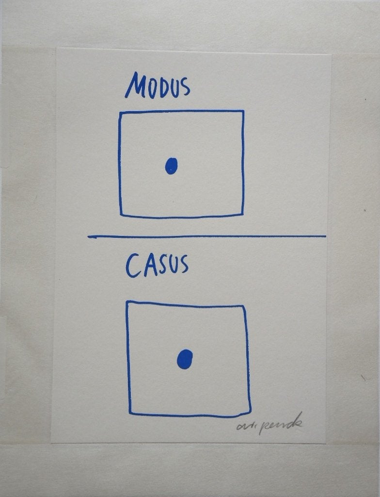 A. R. Penck litho "Modus Casus", gesigneerd, met oplegvel, Origineel, Ophalen, Abstract, Lithografie