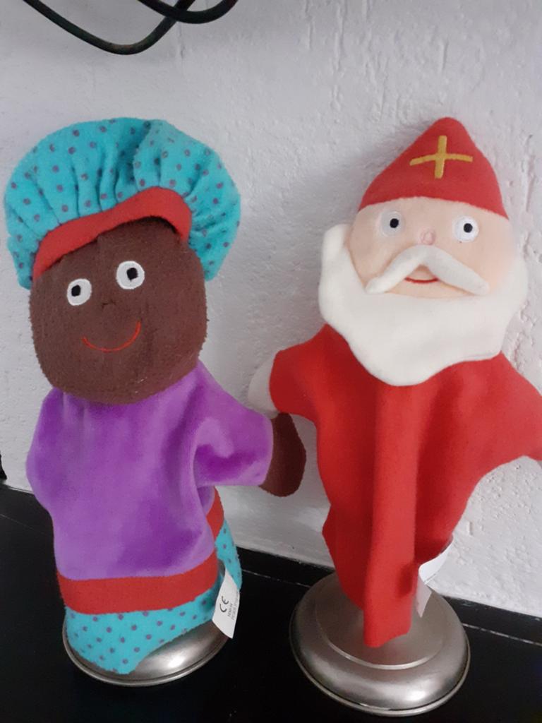 Sinterklaas en zwarte Piet handpoppen, Ophalen of Verzenden