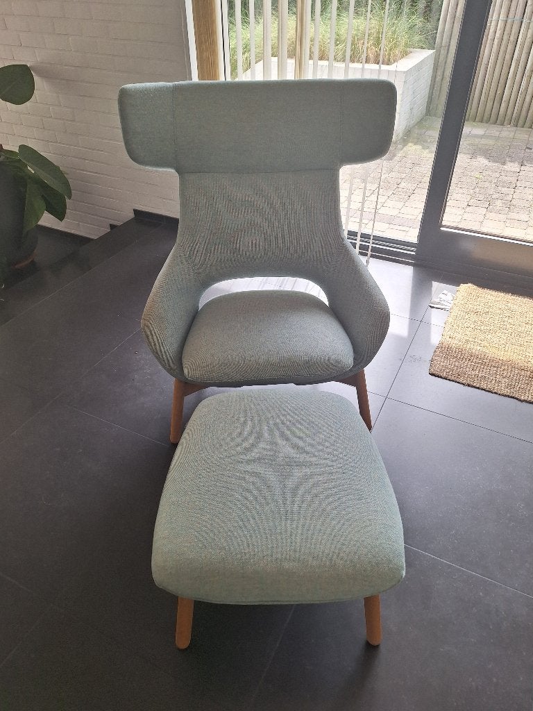 Zetel + voetbank Artifort, Ophalen, Zo goed als nieuw