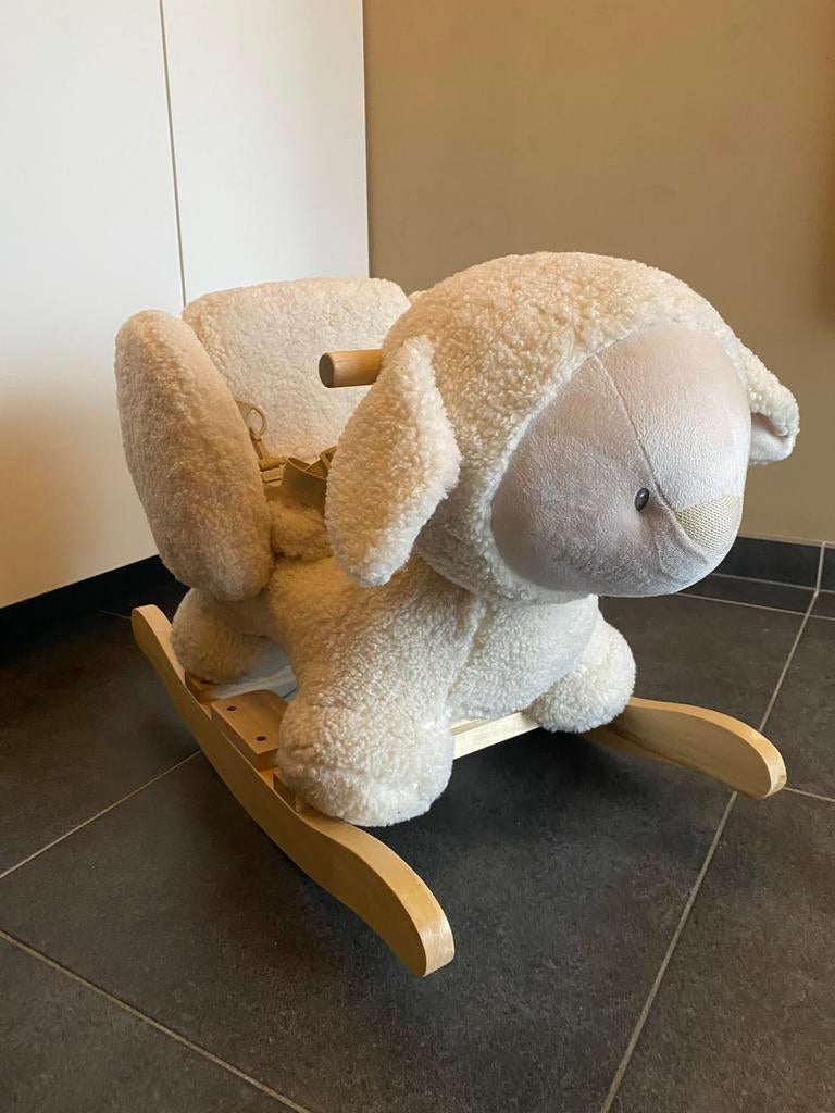 Hobbeldier schaap van teddystof van Nattou, Enlèvement, Comme neuf