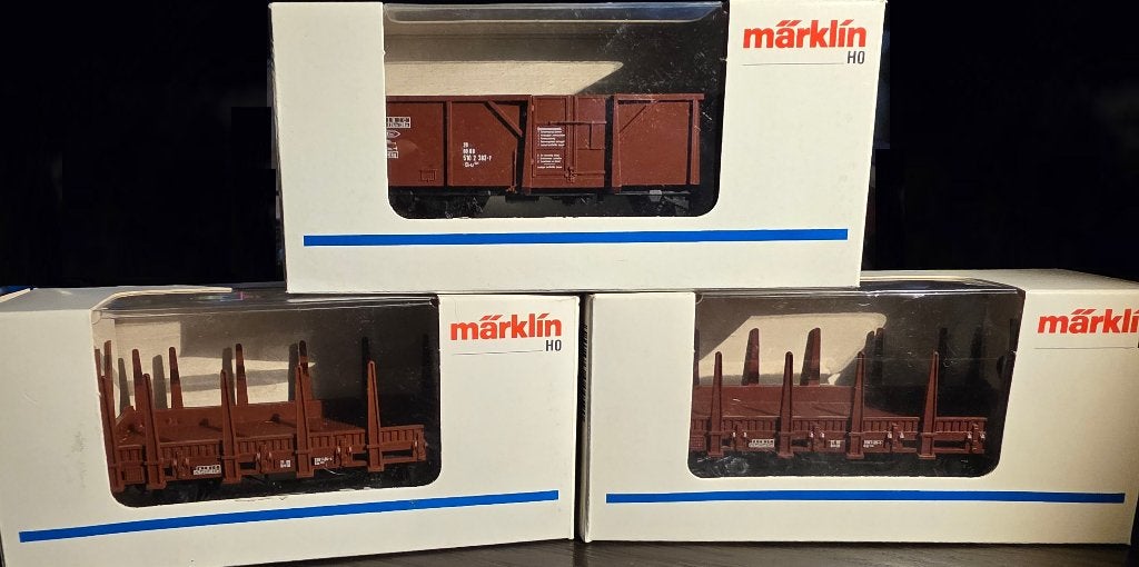 3536. Set van 3 4430/4459 H0 Märklin-auto's., Hobby en Vrije tijd, Ophalen of Verzenden, Zo goed als nieuw, Wagon, Märklin