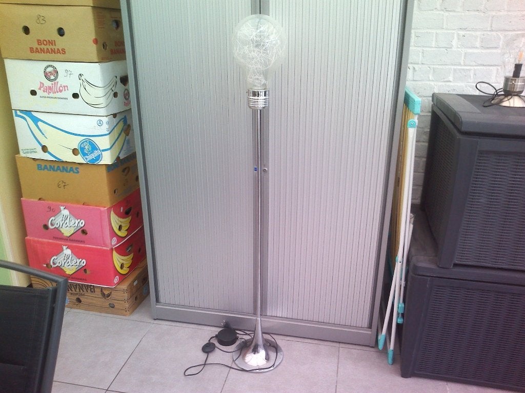 2 Lampen met spiralen binnenin., Enlèvement, Utilisé, Verre, 150 à 200 cm