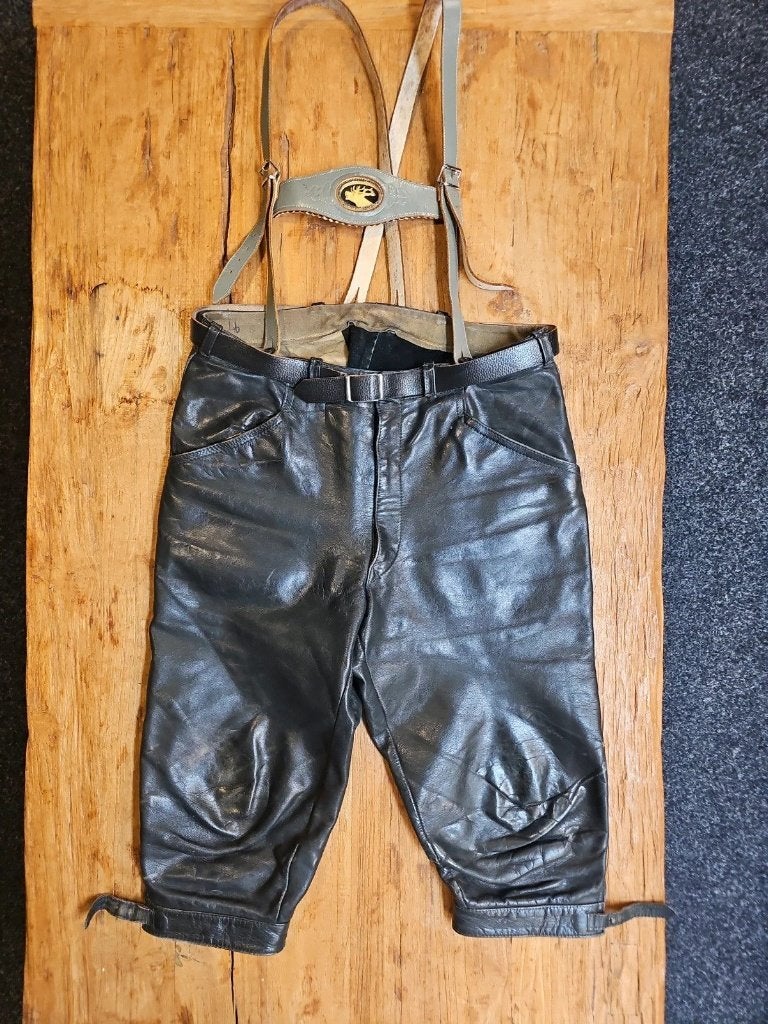 Lederhosen Zwart heren, Kleding | Heren, Maat 52/54 (L), Zwart, Ophalen of Verzenden, Zo goed als nieuw
