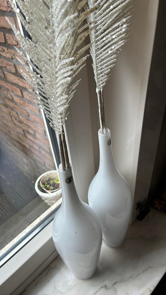 Vazen, Ophalen, Zo goed als nieuw, Wit, Glas