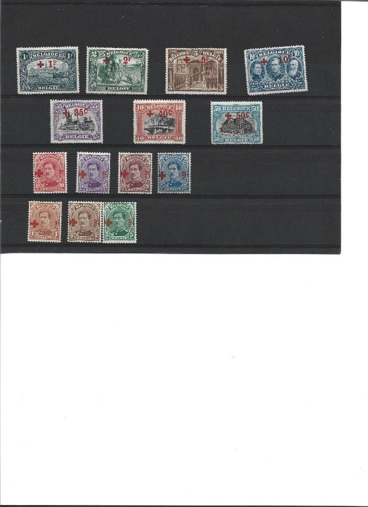 postzegels België serie 150/163, Postzegels en Munten, Postzegels | Europa | België, Verzenden, Postfris, Met plakker, Rode kruis