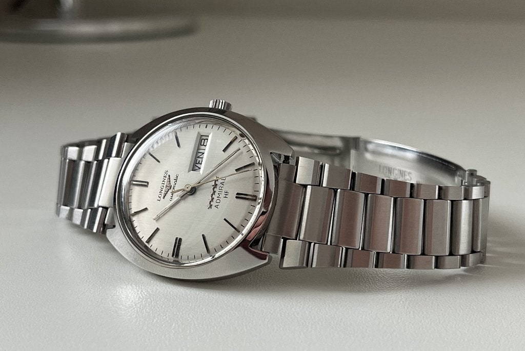 Longines Admiral HF 8345-3 - Automatic 5 stars (cal. 507), Montre-bracelet, Enlèvement ou Envoi, Acier, 1960 ou plus tard