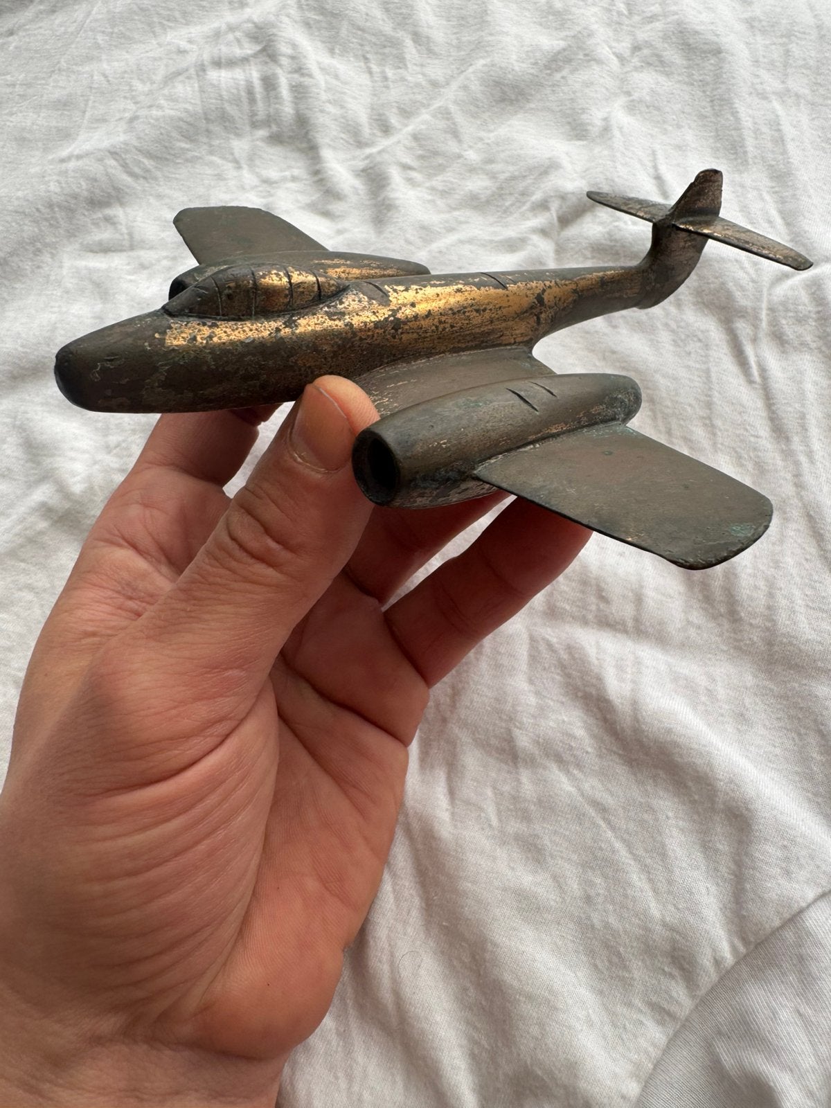 Bureau Gloster Meteor en laiton lourd Modèle RAF 1945/1950, Ophalen of Verzenden, Zo goed als nieuw